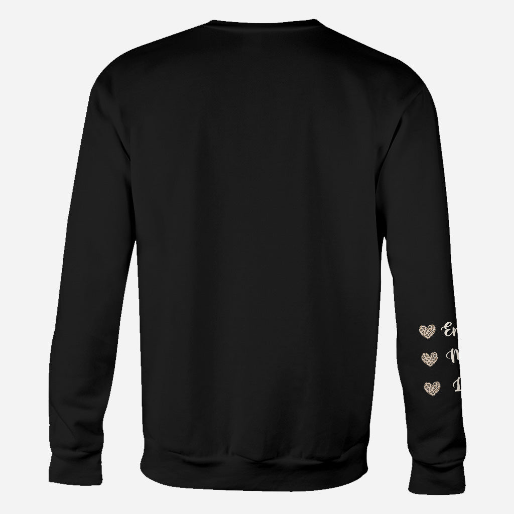 This Nana Wears Her Heart On Her Sleeve - Personalized Mother's Day Grandma All Over and Hoodie