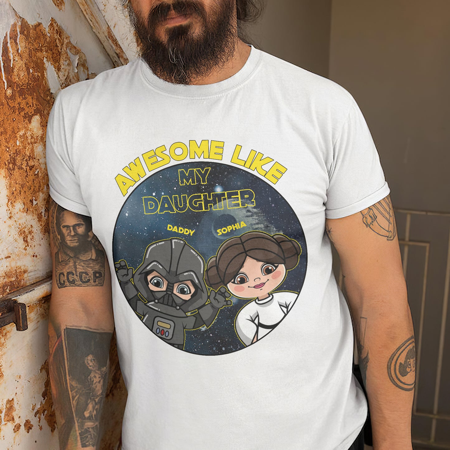 Awesome Like My Daughter - Personalized The Force T-shirt and Hoodie