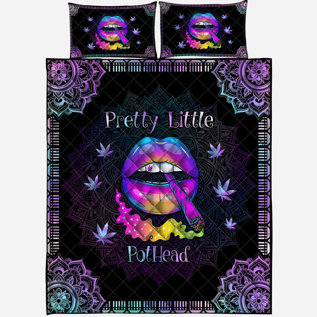 Pothead Hologram - Weed Quilt Set