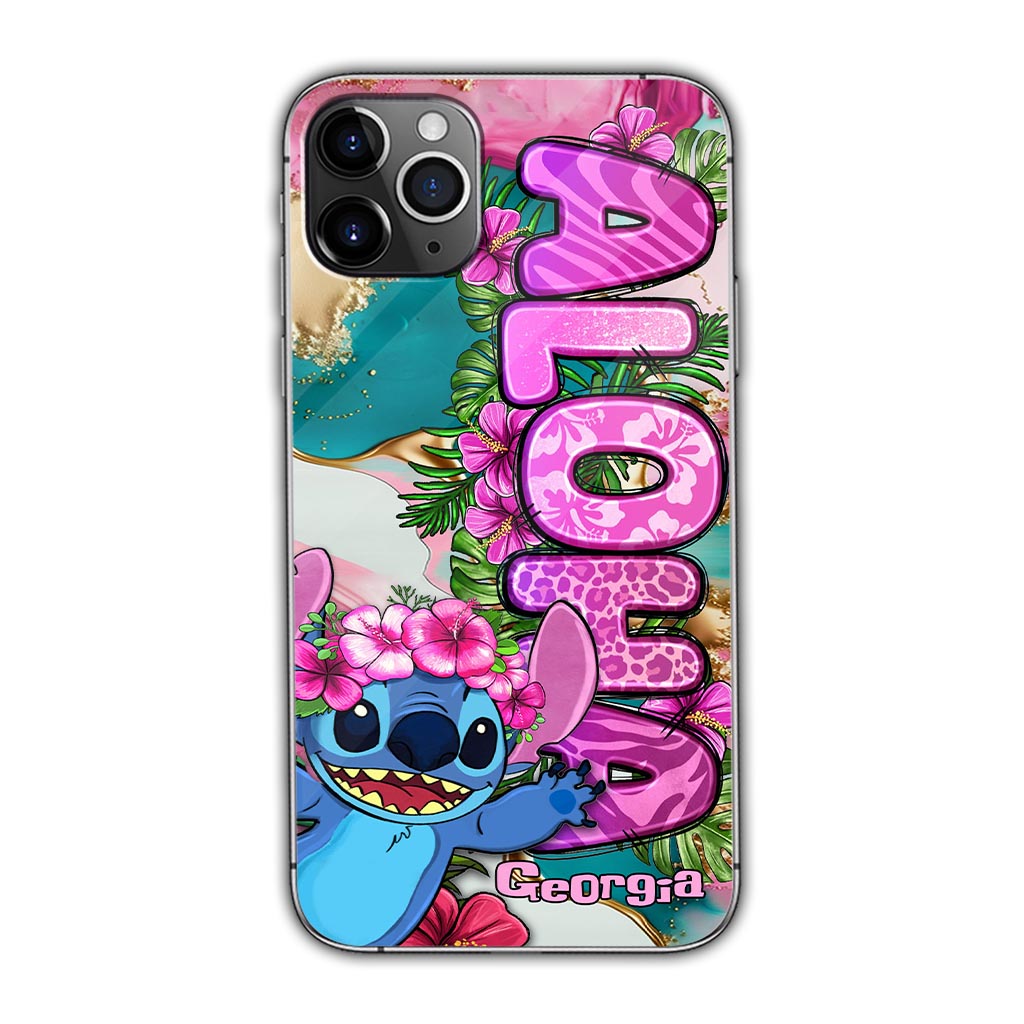 Ohana Tropical Colorful Leopard - Personalized Ohana Phone case