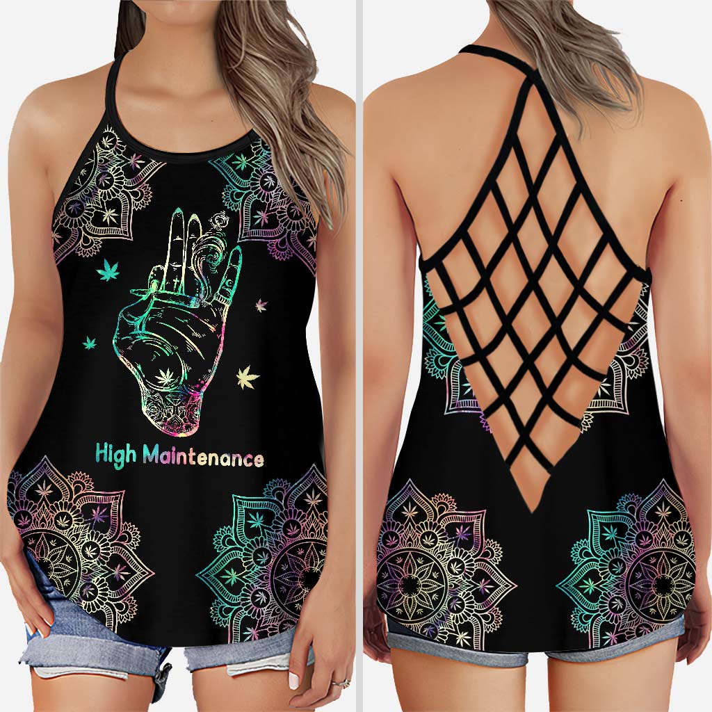 High Maintenance - Weed Cross Tank Top and Leggings