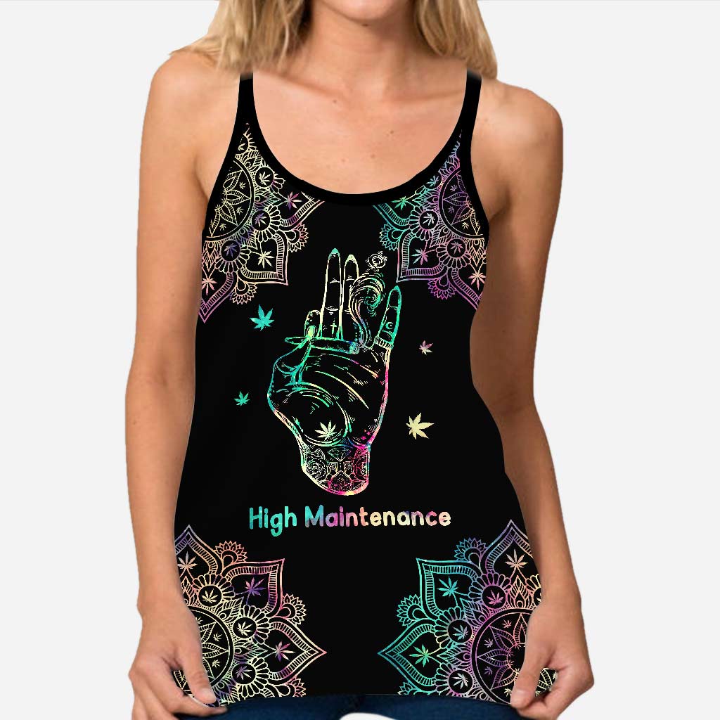 High Maintenance - Weed Cross Tank Top and Leggings