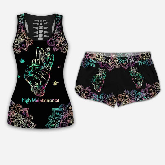 High Maintenance - Weed Hollow Tank Top and Women Shorts