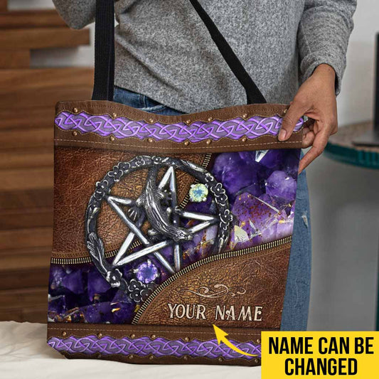 Witch Pentacle Personalized Tote Bag