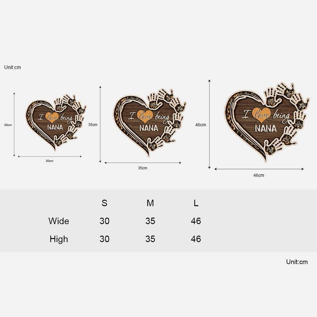 I Love Being Nana - Personalized Mother's Day Grandma Wood Sign