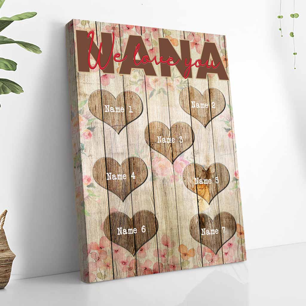 Nana We Love You - Personalized Mother's Day Grandma Poster