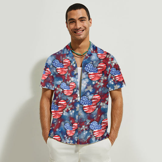 Red White And Blue - Independence Day Mouse Hawaiian Shirt