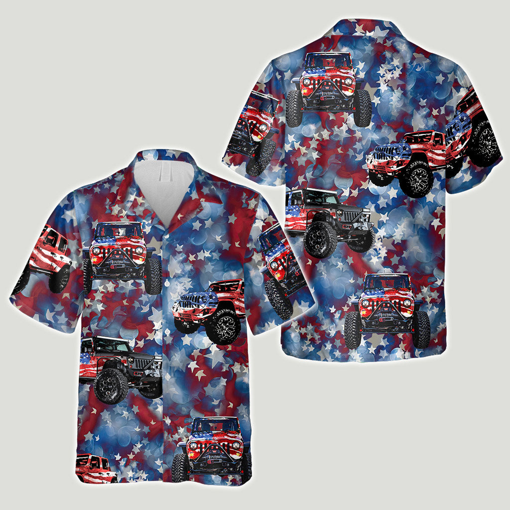 Red White And Blue - Independence Day Car Hawaiian Shirt