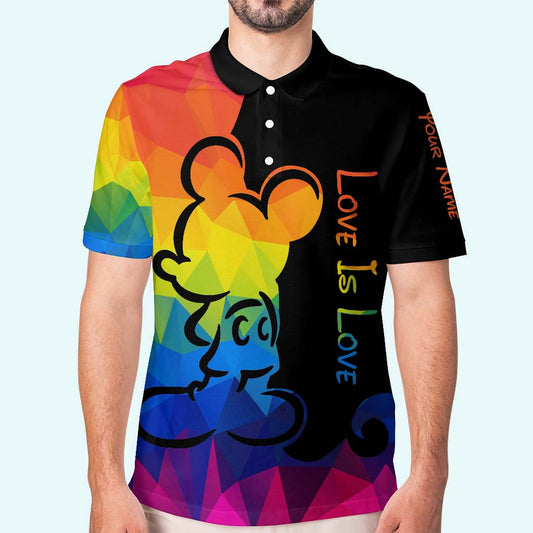 Love Is Love - Personalized LGBT Support Polo Shirt