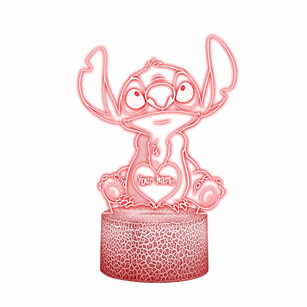 Ohana Means Family - Personalized Shaped Plaque Light Base