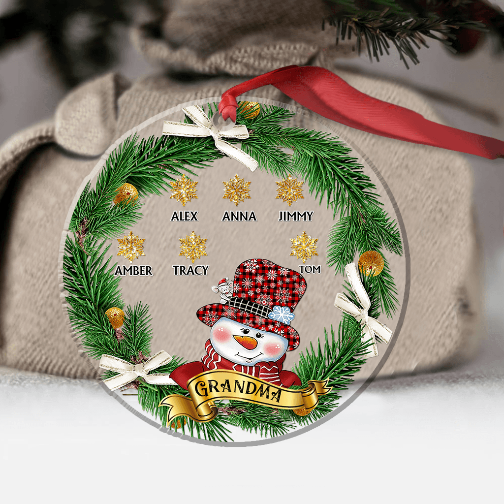 Love Being A Grandma - Personalized Christmas Grandma Transparent Ornament
