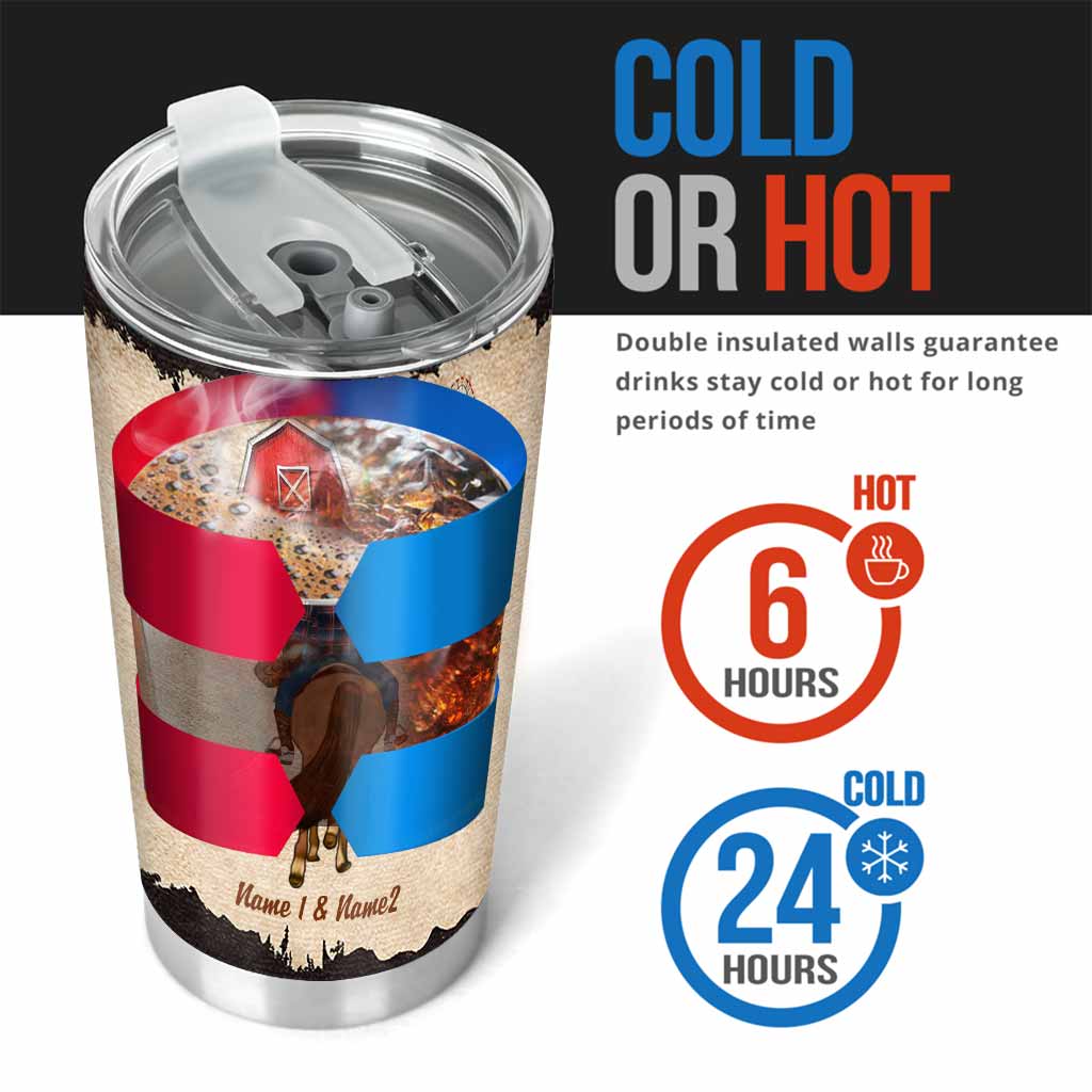 You And Me We Got This - Personalized Couple Horse Tumbler