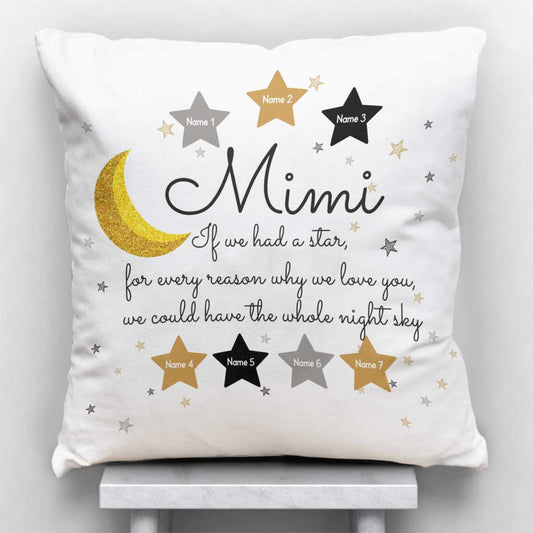 The Whole Night Sky - Personalized Mother's Day Grandma Throw Pillow