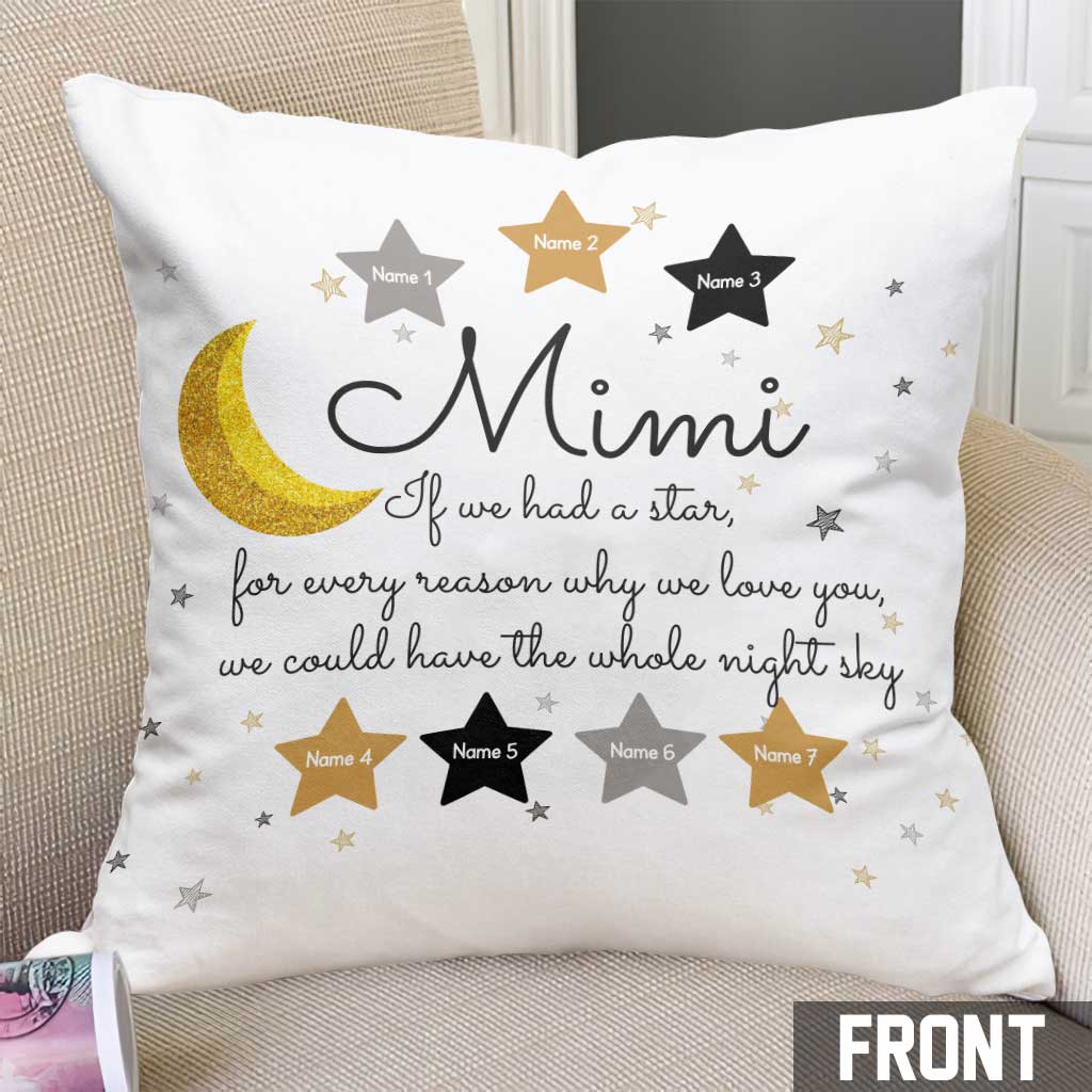 The Whole Night Sky - Personalized Mother's Day Grandma Throw Pillow