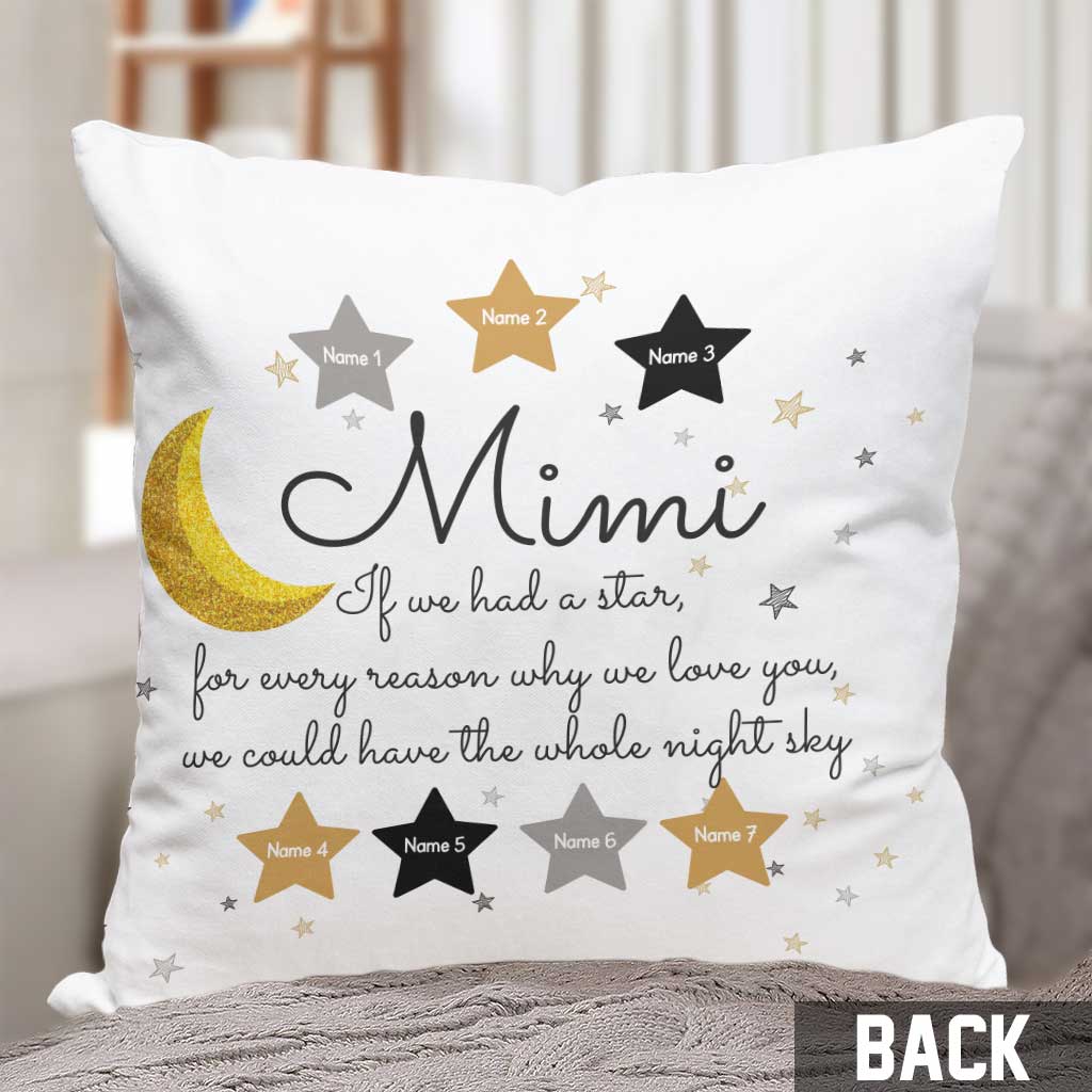 The Whole Night Sky - Personalized Mother's Day Grandma Throw Pillow