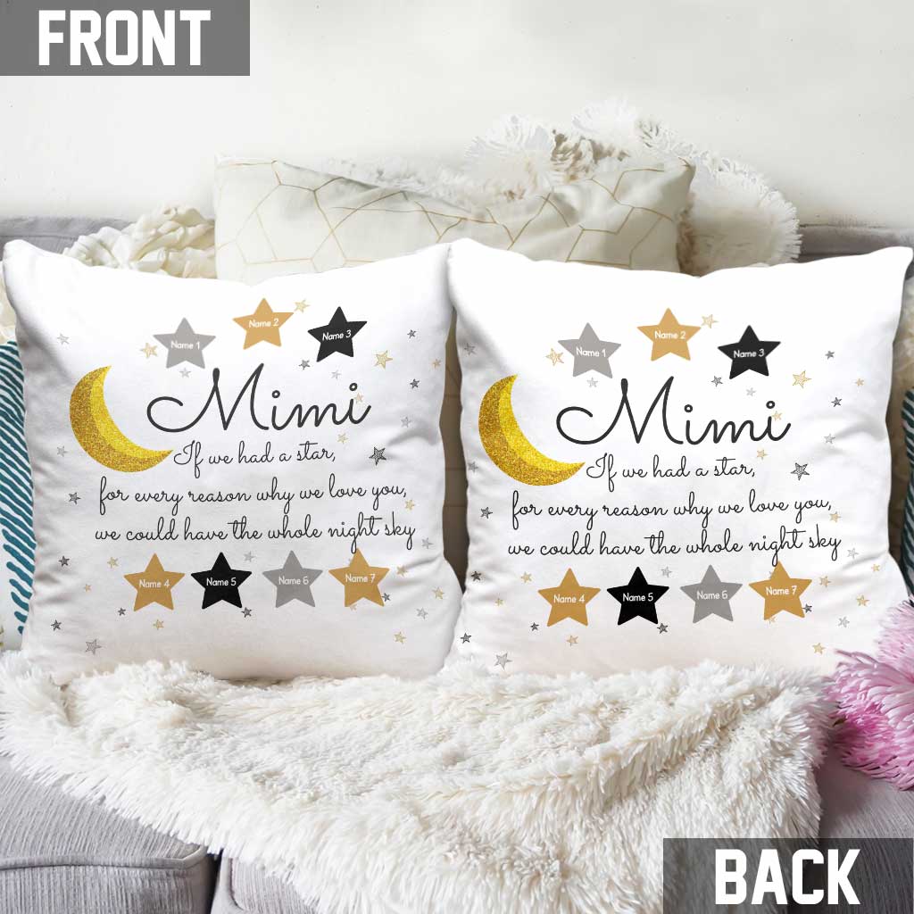 The Whole Night Sky - Personalized Mother's Day Grandma Throw Pillow