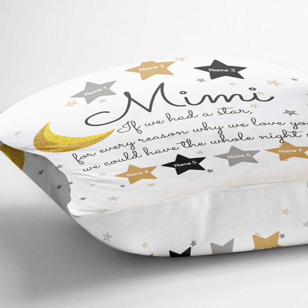 The Whole Night Sky - Personalized Mother's Day Grandma Throw Pillow