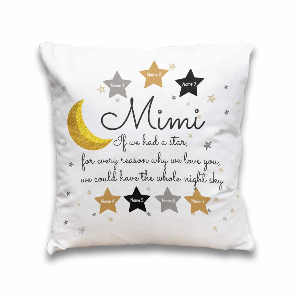 The Whole Night Sky - Personalized Mother's Day Grandma Throw Pillow