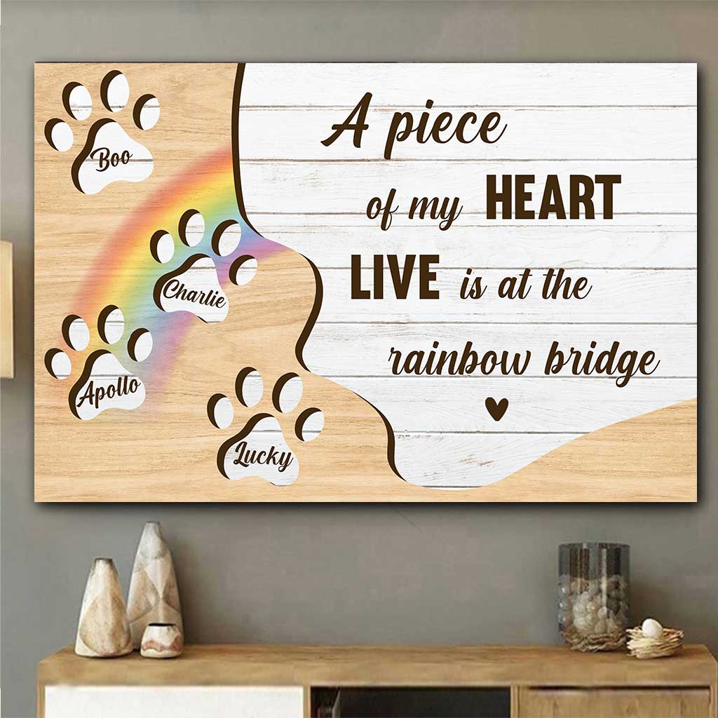A Piece Of My Heart - Personalized Dog Poster