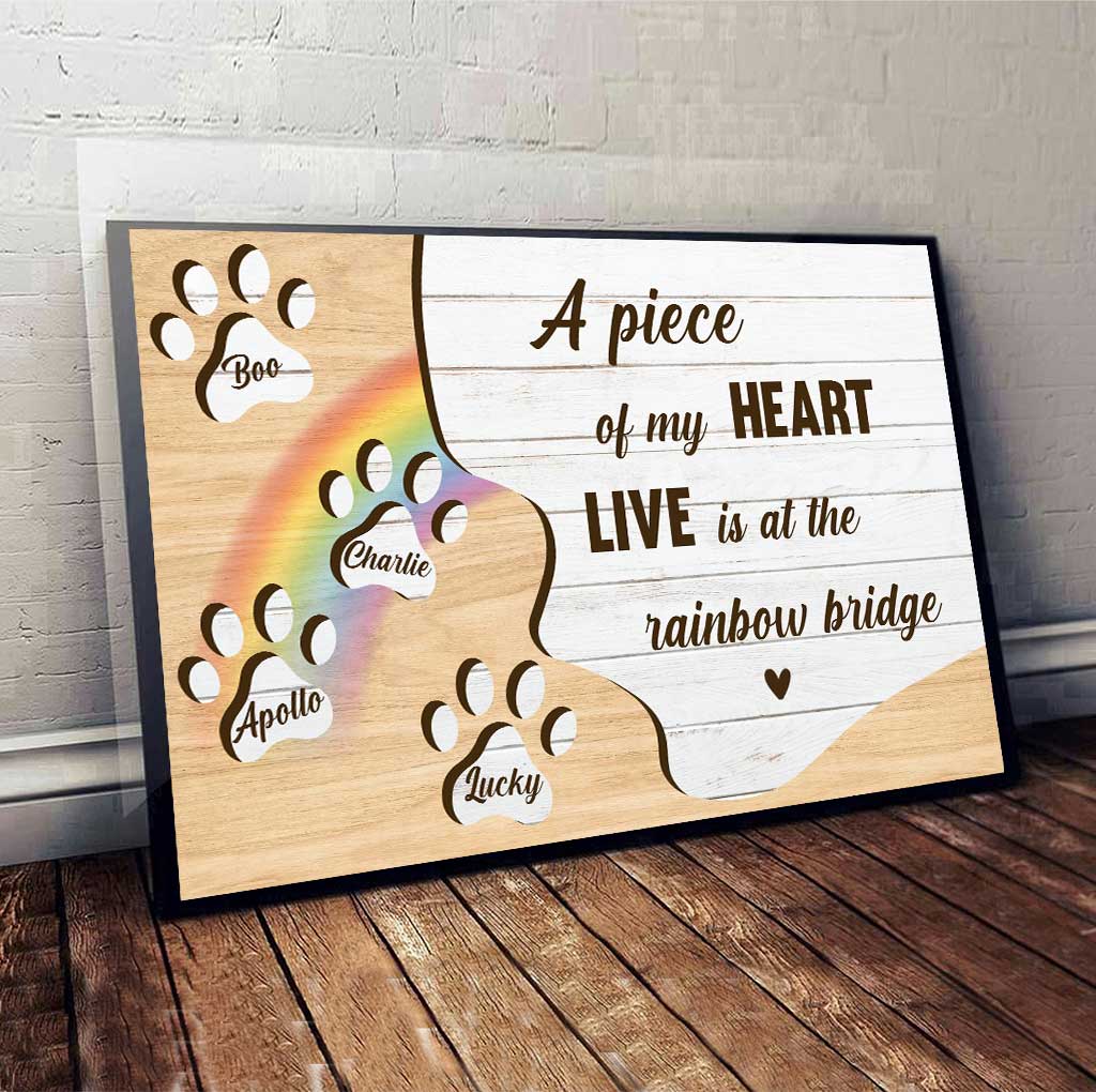 A Piece Of My Heart - Personalized Dog Poster