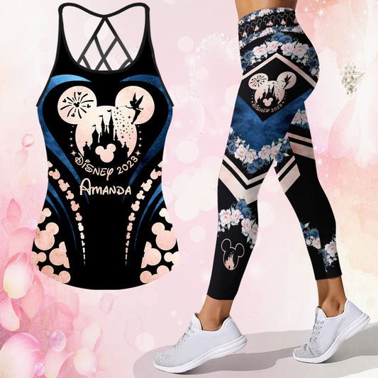 Just A Girls Who Loves Turtle - Personalized Mouse Cross Tank Top and Leggings
