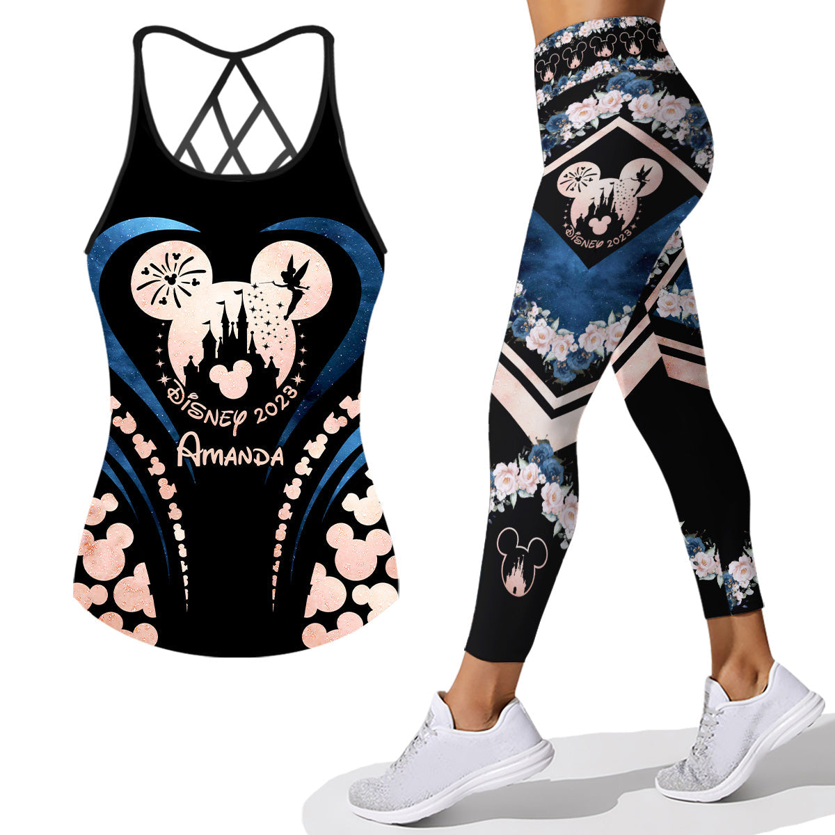Just A Girls Who Loves Turtle - Personalized Mouse Cross Tank Top and Leggings