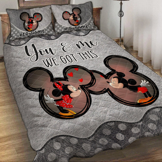 You & Me We Got This - Personalized Mouse Quilt Set