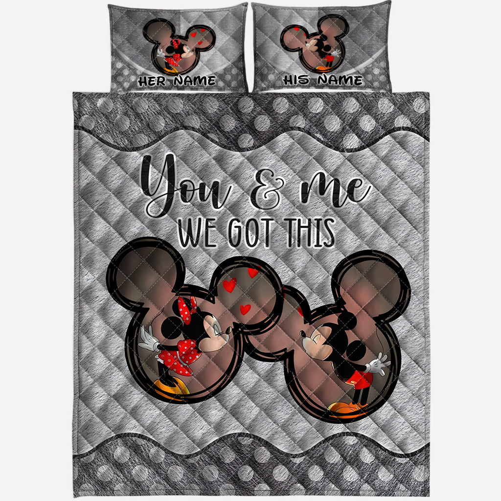 You & Me We Got This - Personalized Mouse Quilt Set