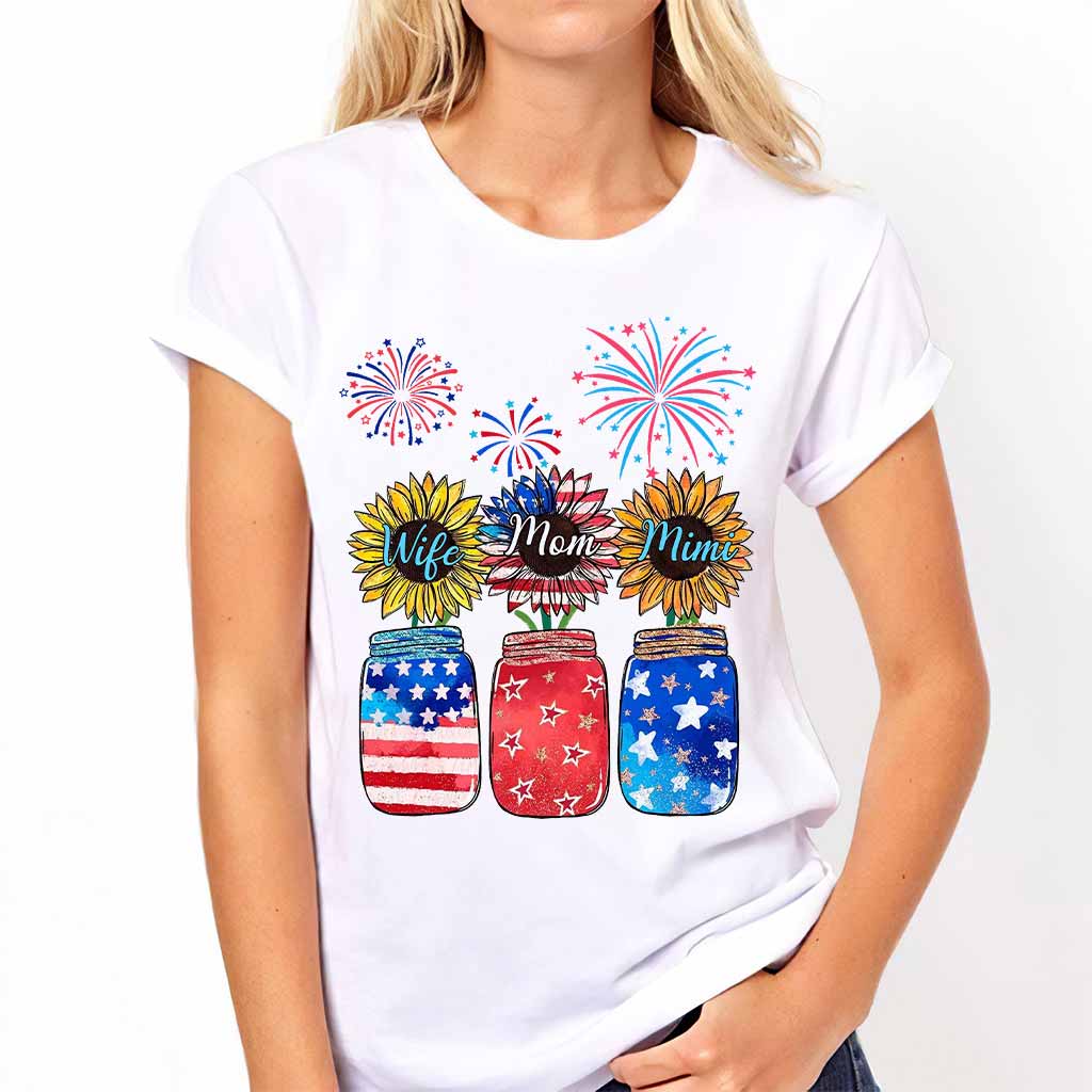 Wife Mom Grandma - Personalized Independence Day T-shirt and Hoodie
