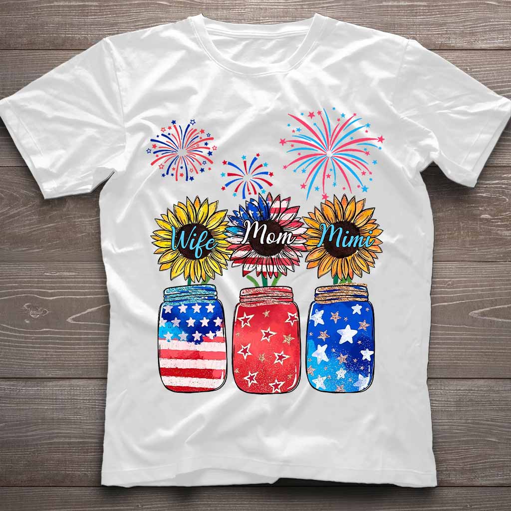 Wife Mom Grandma - Personalized Independence Day T-shirt and Hoodie