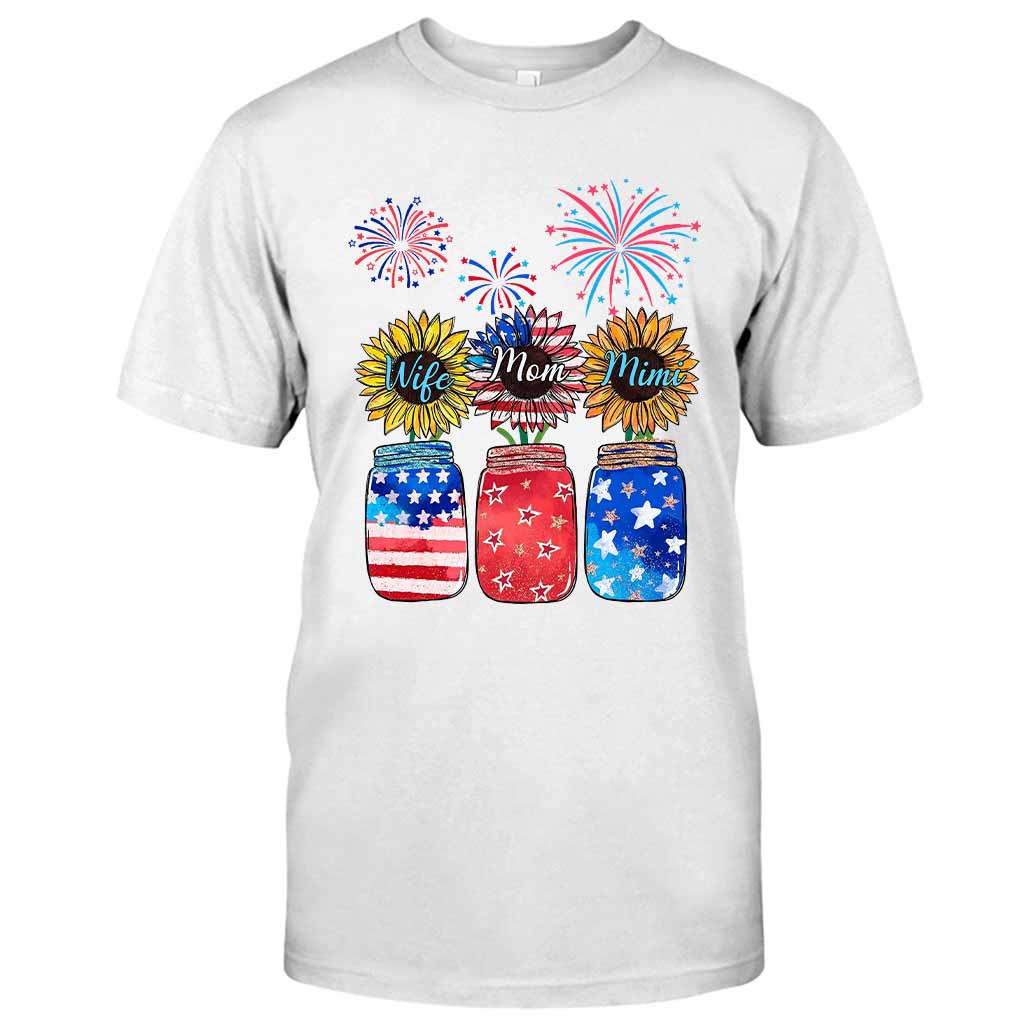 Wife Mom Grandma - Personalized Independence Day T-shirt and Hoodie