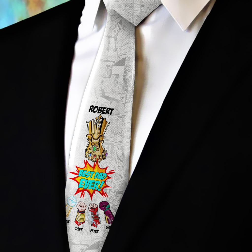 Best Dad Ever - Personalized Father Necktie
