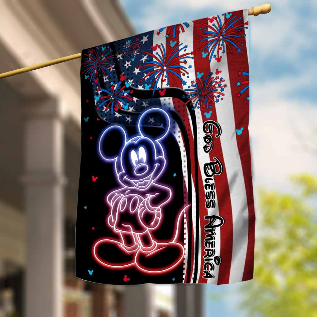 One Nation Under God - Personalized Independence Day Mouse House Flag