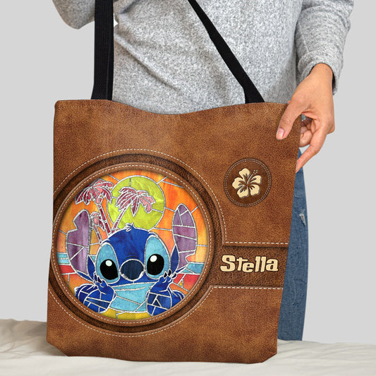 Stained Glass Hawaii - Personalized Ohana Tote Bag