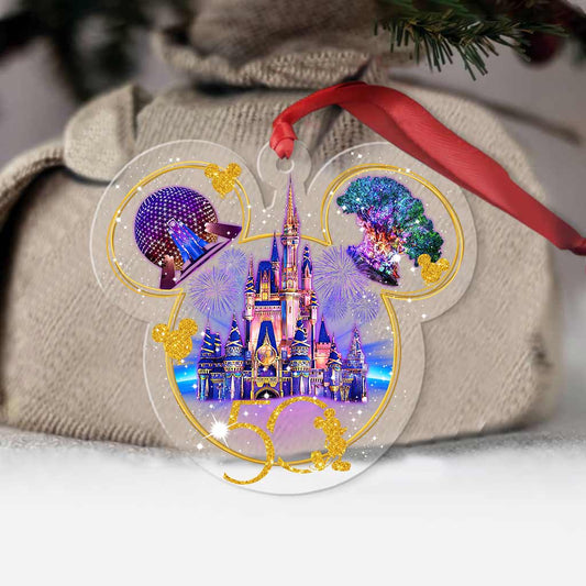 Magical World - Christmas Mouse Transparent Ornament