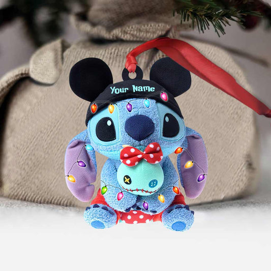 Magical Ohana - Personalized Christmas Mouse Ornament (Printed On Both Sides - Not Stuffed Animal)