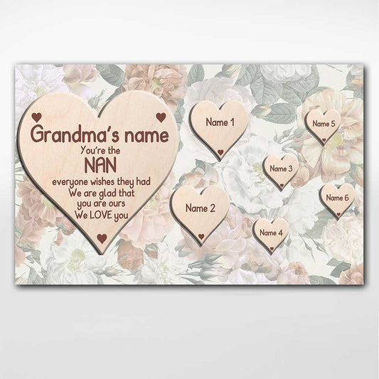 You're The Nan Everyone Wishes They Had - Personalized Mother's Day Grandma Poster