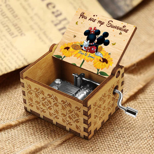 You're My Sunshine - Personalized Mouse Hand Crank Music Box