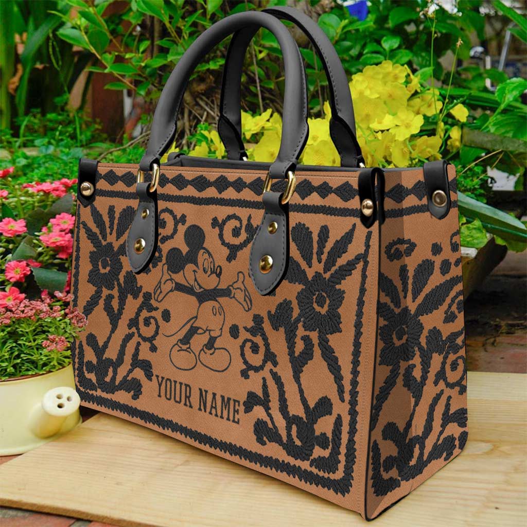 Cute Mouse Ears - Personalized Mouse Leather Handbag