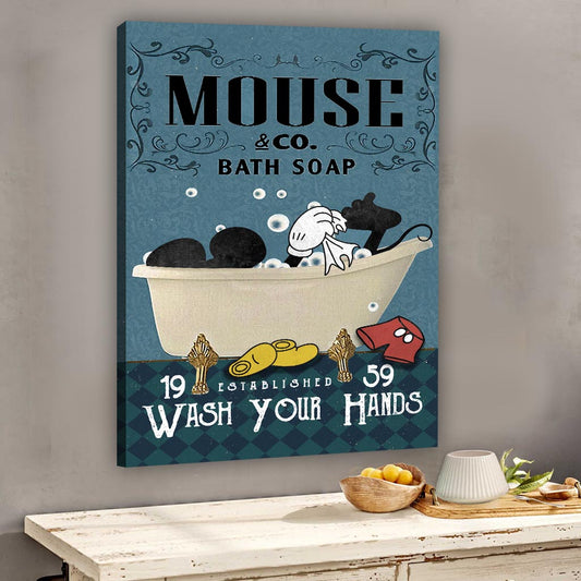 Wash Your Hands - Mouse Canvas And Poster