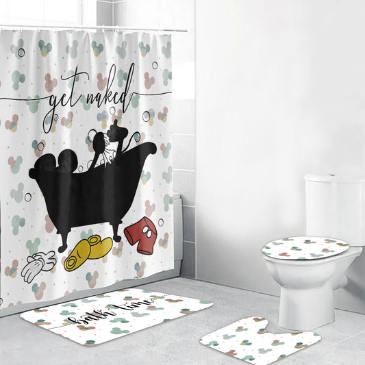 Get Naked - Mouse Bathroom Curtain & Mats Set