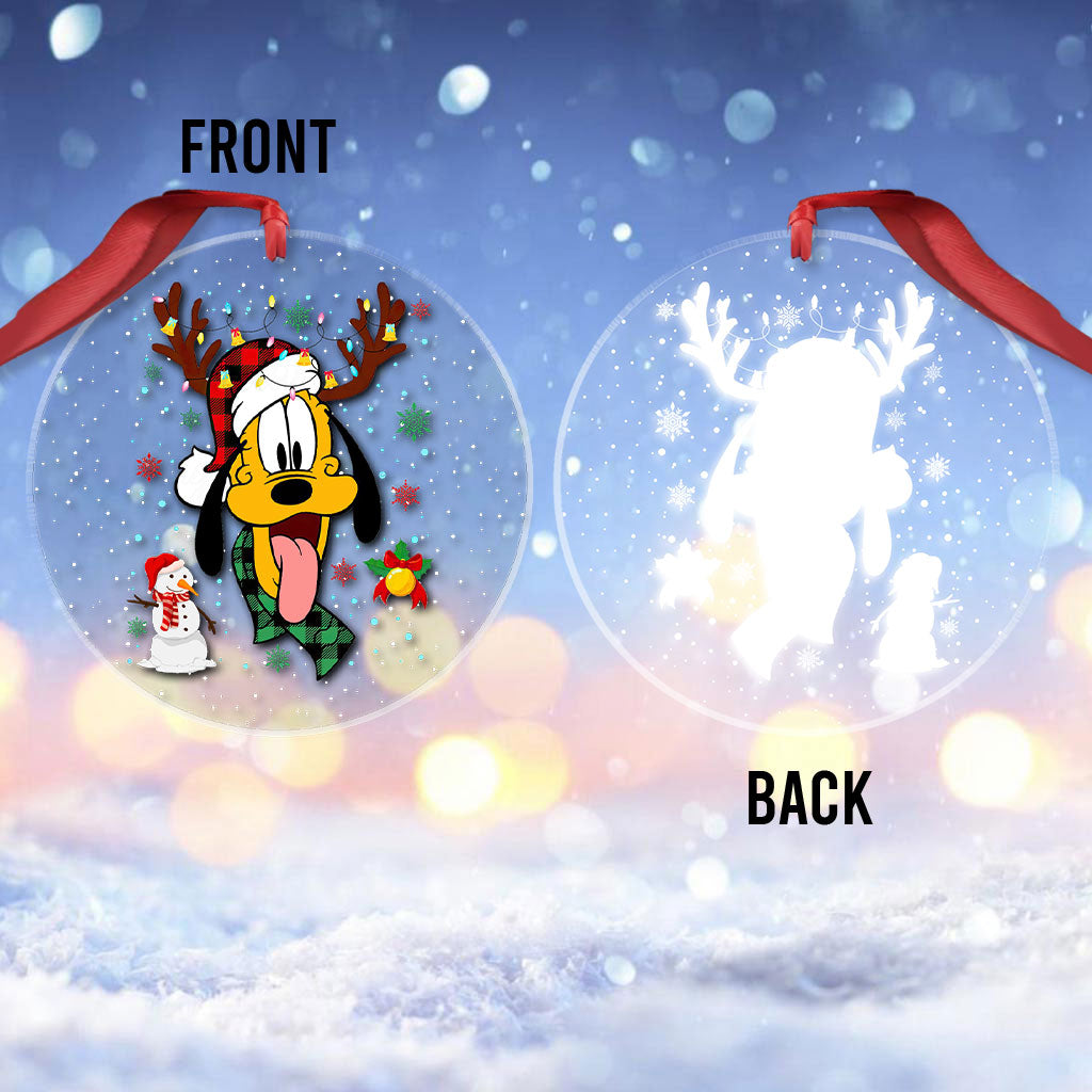 Merry Christmas - Personalized Mouse Transparent Ornament