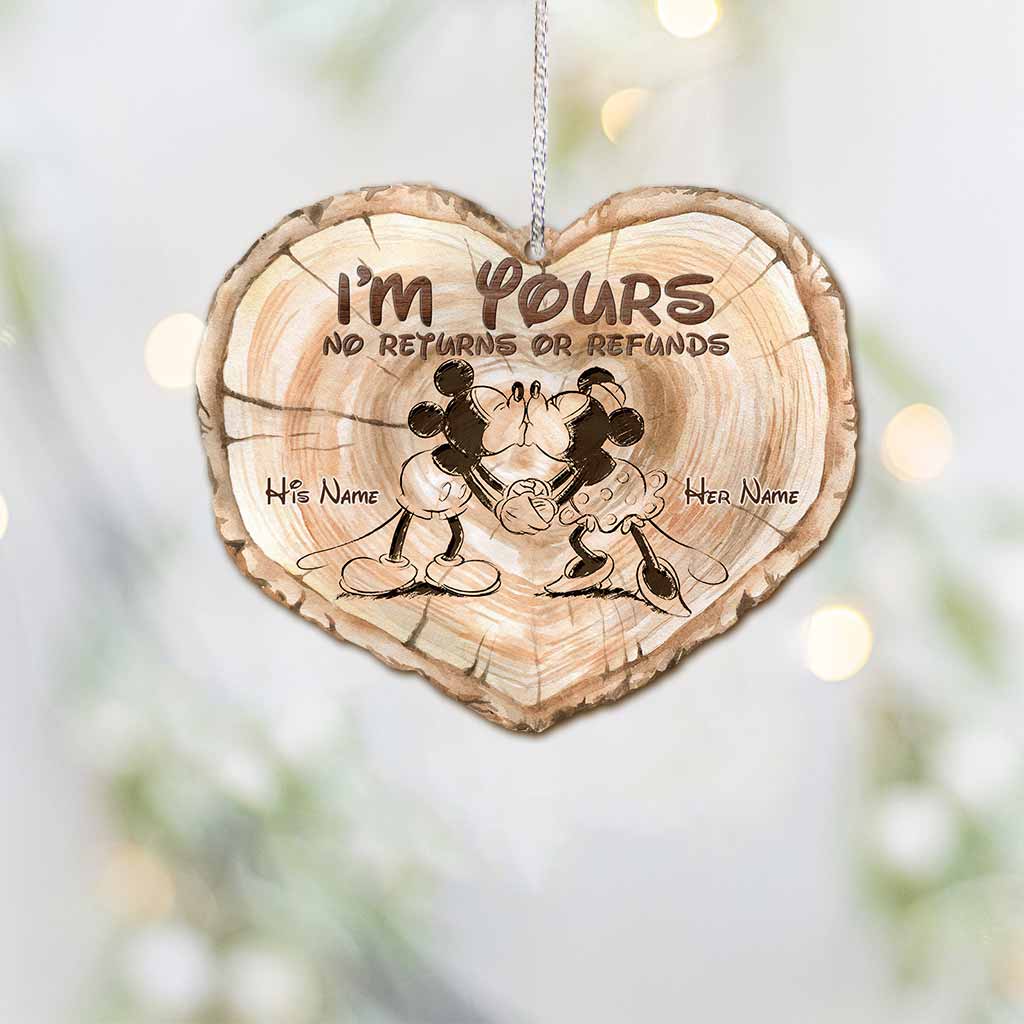 I'm Yours No Returns Or Refunds - Personalized Christmas Mouse Ornament (Printed On Both Sides)