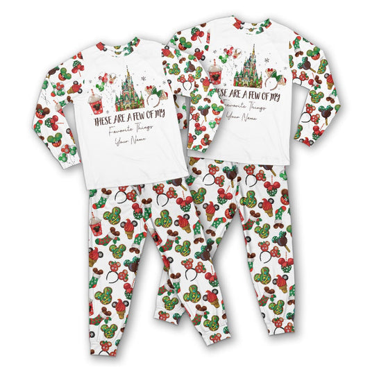 These Are A Few Of My Favorite Things - Personalized Christmas Mouse Pajamas Set