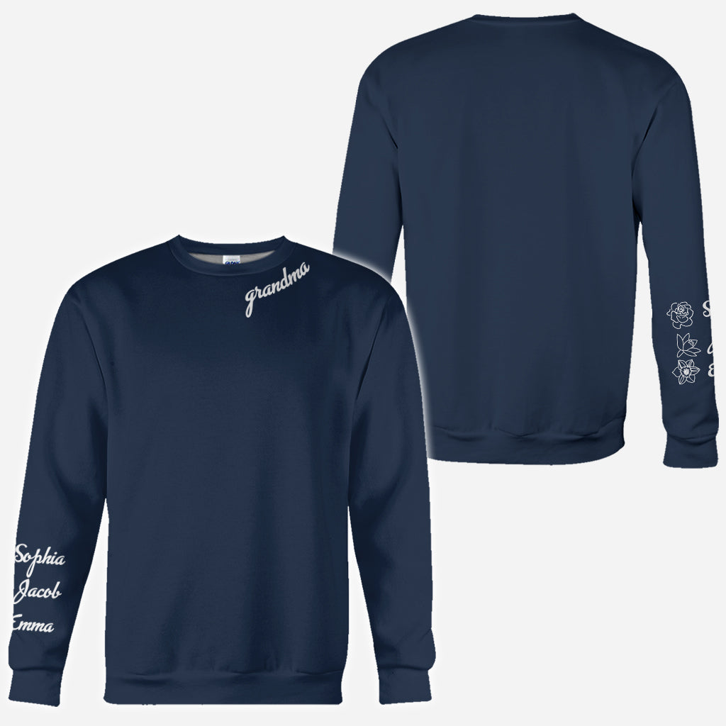 Nana's Flowers - Personalized Mother's Day Grandma All Over T-shirt And Hoodie