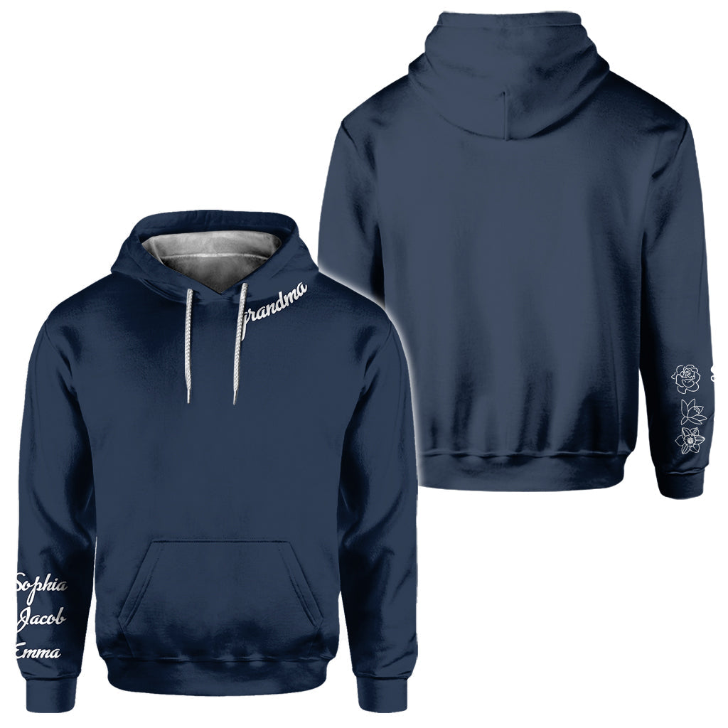 Nana's Flowers - Personalized Mother's Day Grandma All Over T-shirt And Hoodie