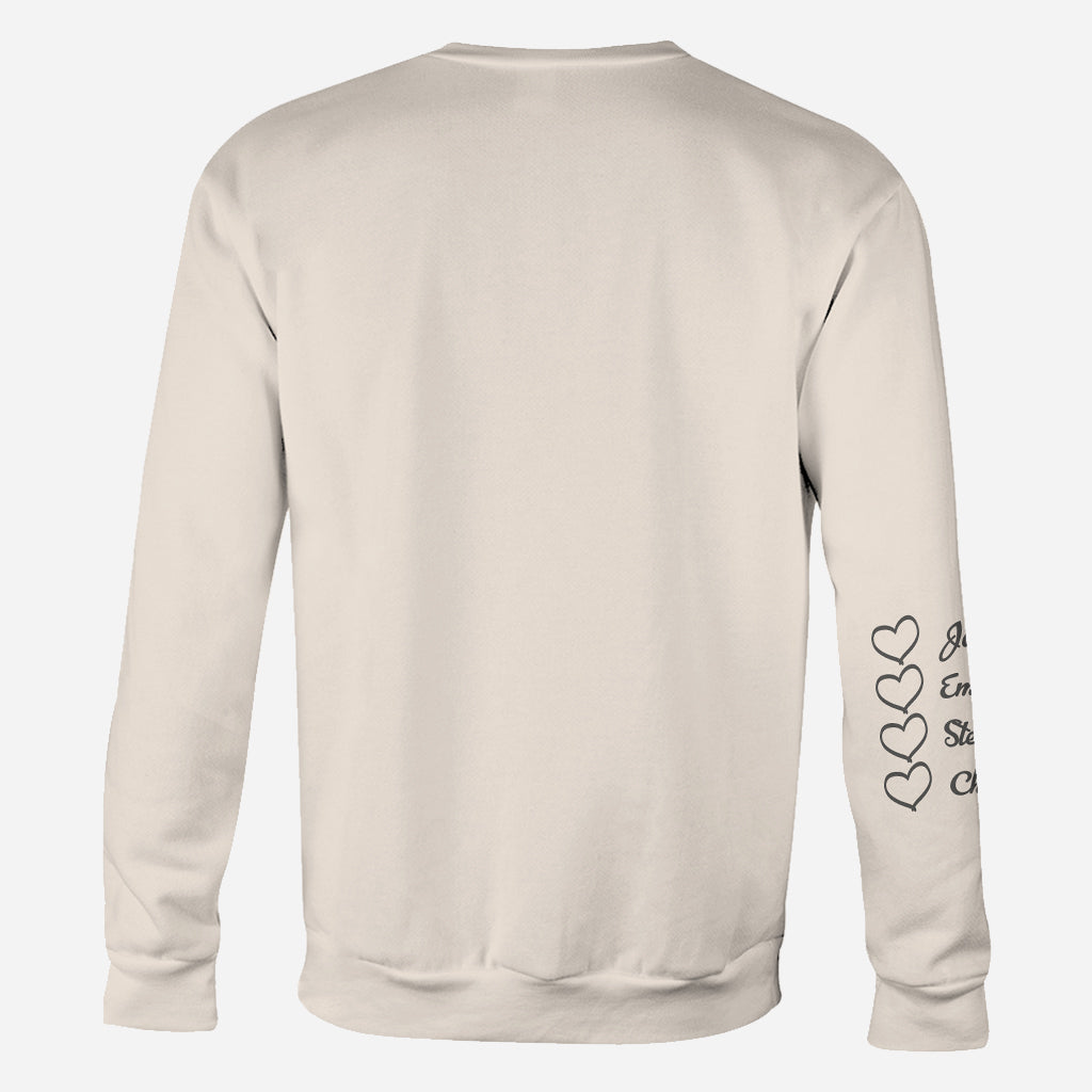 This Nana Wears Her Heart - Personalized Mother's Day Grandma All Over Hoodie