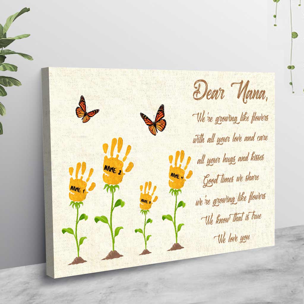 We Are Growing Like Flowers - Personalized Mother's Day Grandma Poster