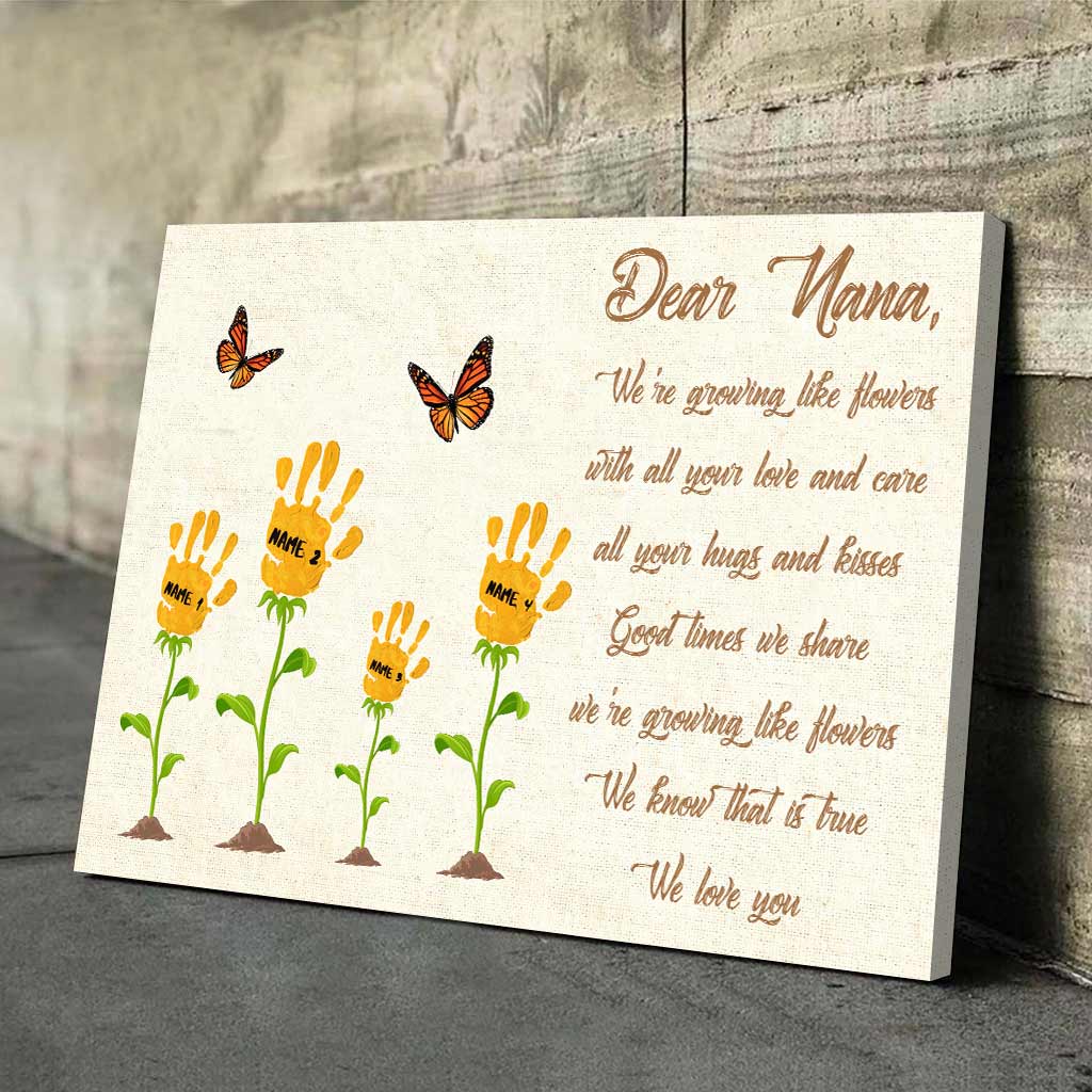We Are Growing Like Flowers - Personalized Mother's Day Grandma Poster
