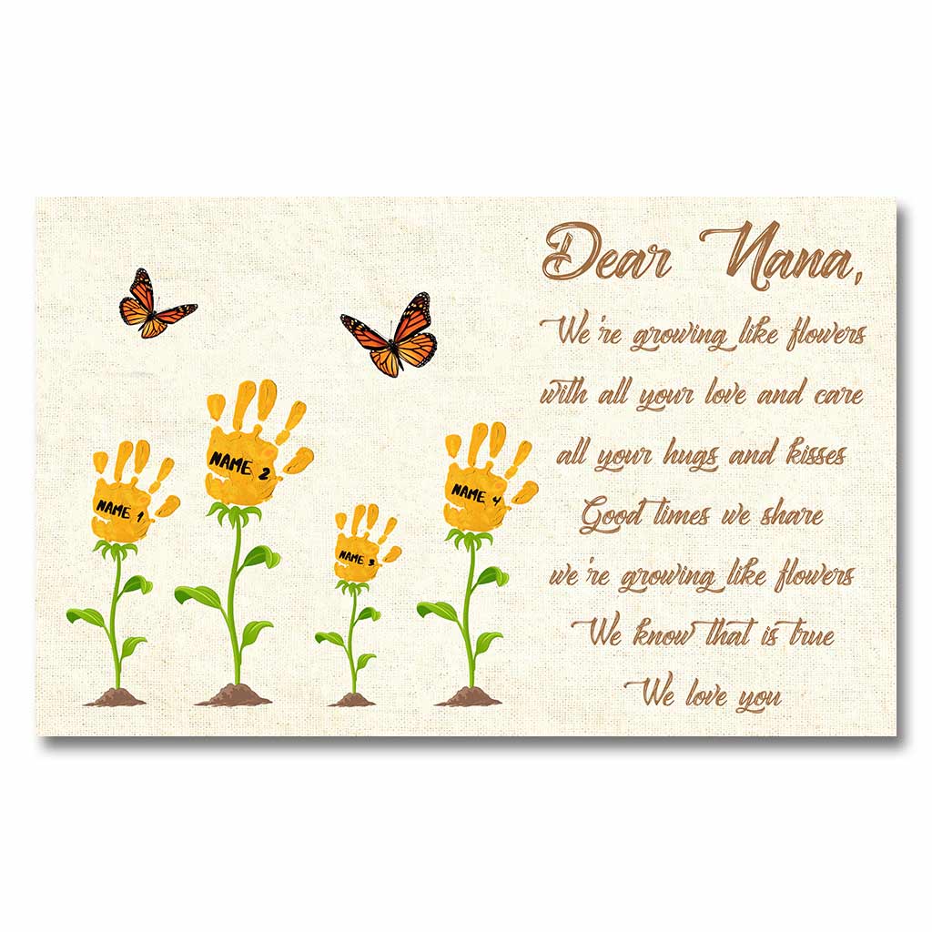 We Are Growing Like Flowers - Personalized Mother's Day Grandma Poster